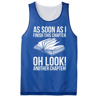 Funny Reading Just One More Chapter Book Lover Design Gift Mesh Reversible Basketball Jersey Tank