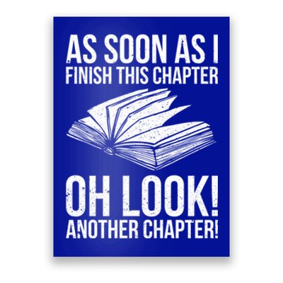 Funny Reading Just One More Chapter Book Lover Design Gift Poster