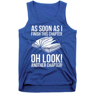 Funny Reading Just One More Chapter Book Lover Design Gift Tank Top