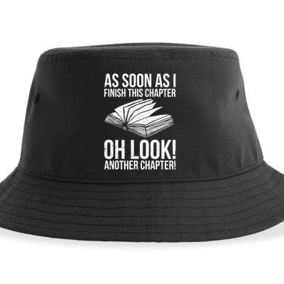 Funny Reading Just One More Chapter Book Lover Design Gift Sustainable Bucket Hat