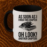 Funny Reading Just One More Chapter Book Lover Design Gift Mug