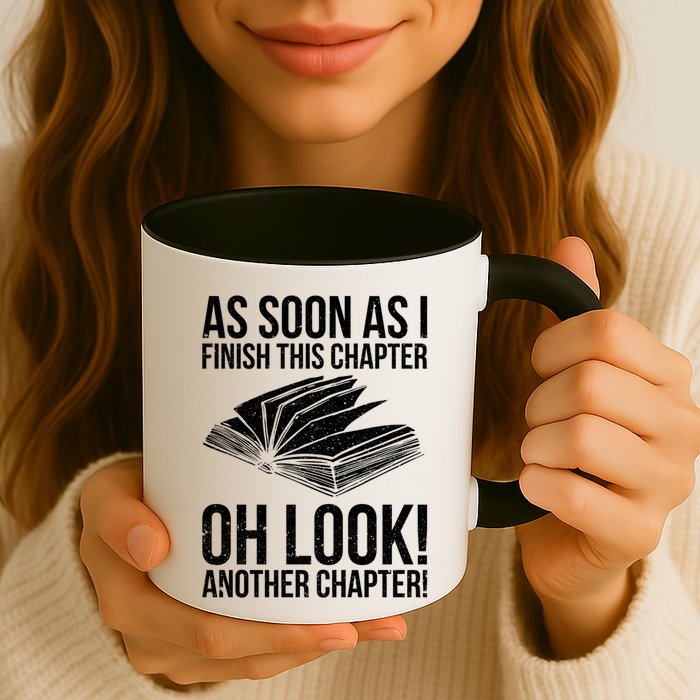 Funny Reading Just One More Chapter Book Lover Design Gift Mug