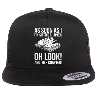 Funny Reading Just One More Chapter Book Lover Design Gift Flatbill Hat