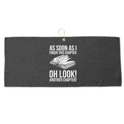 Funny Reading Just One More Chapter Book Lover Design Gift Large Microfiber Waffle Golf Towel