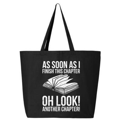 Funny Reading Just One More Chapter Book Lover Design Gift 25L Jumbo Tote