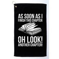 Funny Reading Just One More Chapter Book Lover Design Gift Golf Towel