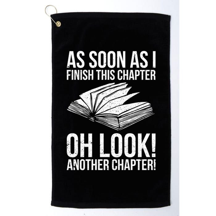 Funny Reading Just One More Chapter Book Lover Design Gift Golf Towel
