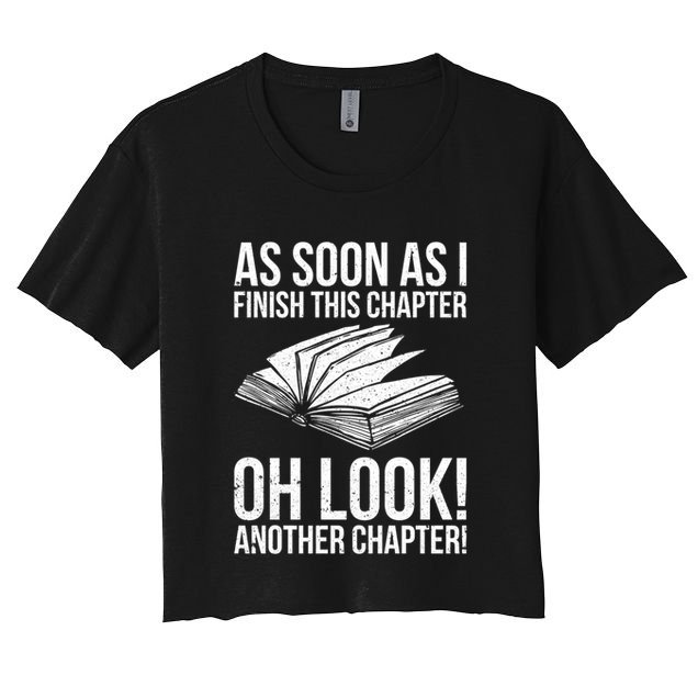 Funny Reading Just One More Chapter Book Lover Design Gift Crop Top