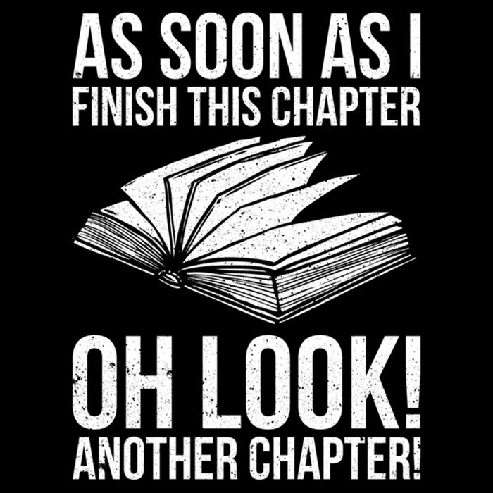 Funny Reading Just One More Chapter Book Lover Design Gift Cropped Pullover Crew