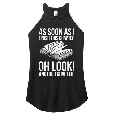 Funny Reading Just One More Chapter Book Lover Design Gift Women's Perfect Tri Rocker Tank
