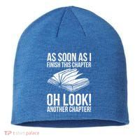Funny Reading Just One More Chapter Book Lover Design Gift Sustainable Beanie