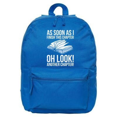Funny Reading Just One More Chapter Book Lover Design Gift 16 in Basic Backpack