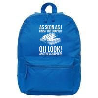 Funny Reading Just One More Chapter Book Lover Design Gift 16 in Basic Backpack