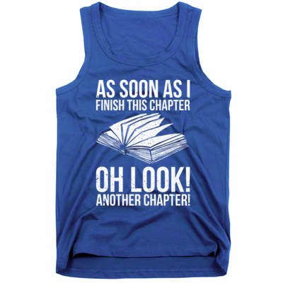 Funny Reading Just One More Chapter Book Lover Design Gift Tank Top