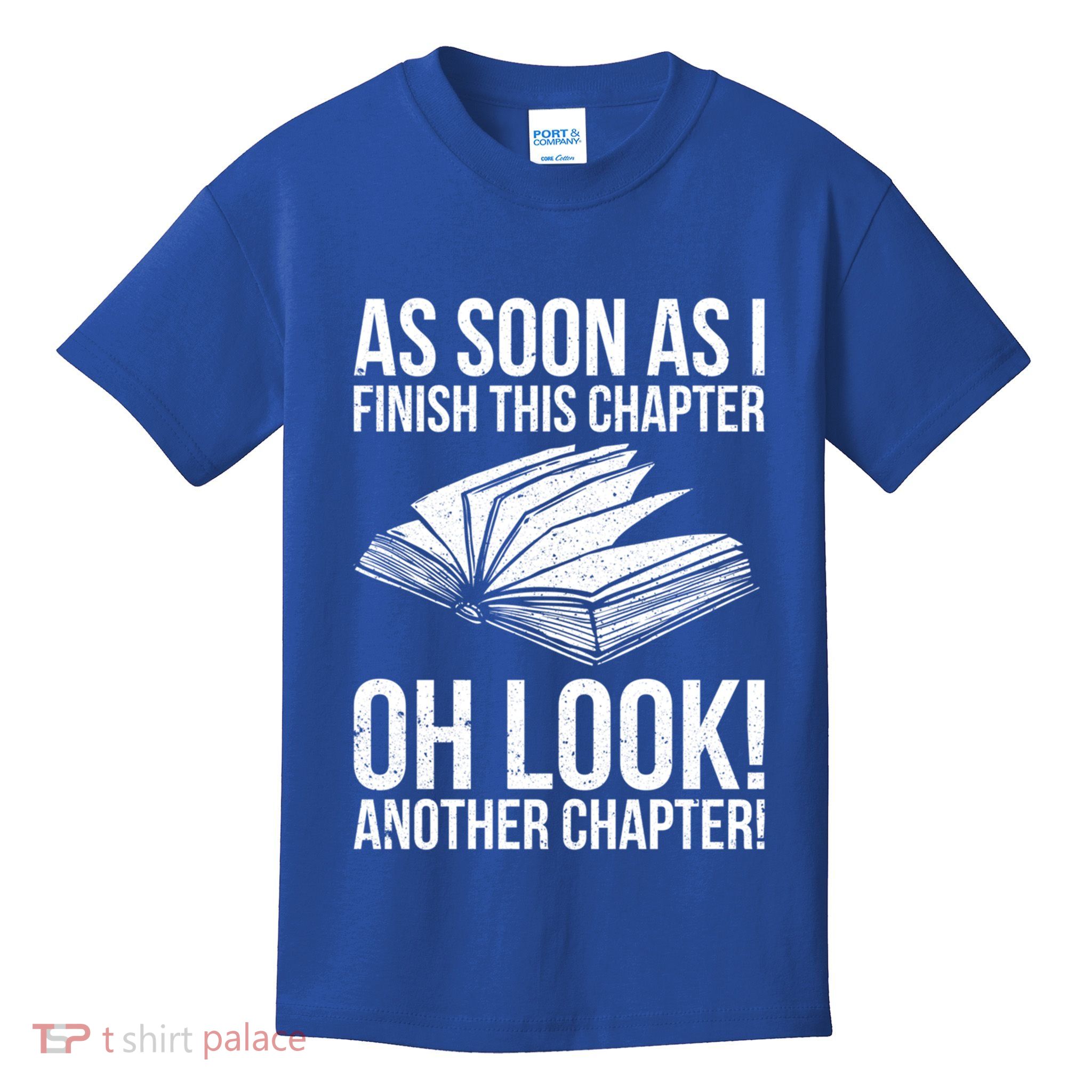 Funny Reading Just One More Chapter Book Lover Design Gift Kids T-Shirt