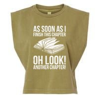 Funny Reading Just One More Chapter Book Lover Design Gift Garment-Dyed Women's Muscle Tee