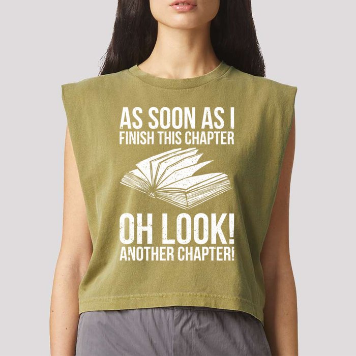 Funny Reading Just One More Chapter Book Lover Design Gift Garment-Dyed Women's Muscle Tee