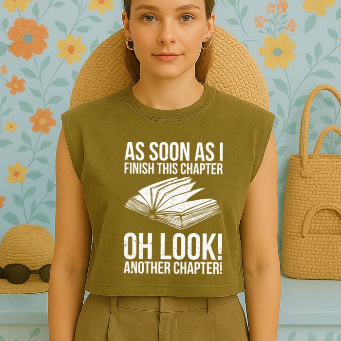 Funny Reading Just One More Chapter Book Lover Design Gift Garment-Dyed Women's Muscle Tee