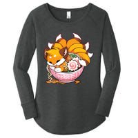 Fox Ramen Japanese Noodles Cute Kawaii Anime Gifts Teen Women's Perfect Tri Tunic Long Sleeve Shirt