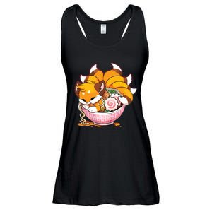 Fox Ramen Japanese Noodles Cute Kawaii Anime Gifts Teen Ladies Essential Flowy Tank