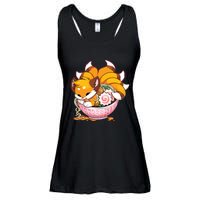 Fox Ramen Japanese Noodles Cute Kawaii Anime Gifts Teen Ladies Essential Flowy Tank