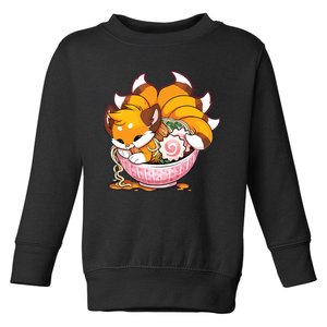 Fox Ramen Japanese Noodles Cute Kawaii Anime Gifts Teen Toddler Sweatshirt