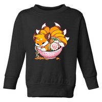 Fox Ramen Japanese Noodles Cute Kawaii Anime Gifts Teen Toddler Sweatshirt