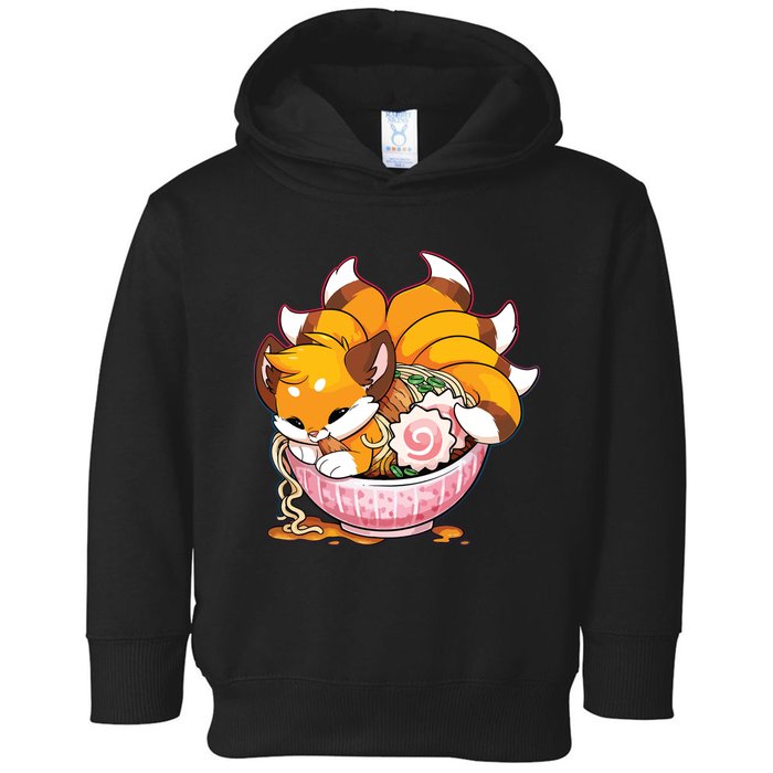 Fox Ramen Japanese Noodles Cute Kawaii Anime Gifts Teen Toddler Hoodie