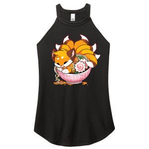 Fox Ramen Japanese Noodles Cute Kawaii Anime Gifts Teen Women's Perfect Tri Rocker Tank