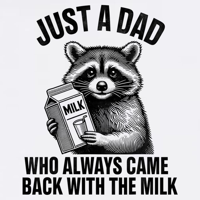 Funny Raccoon Just A Dad Who Always Came Back With The Milk Mug