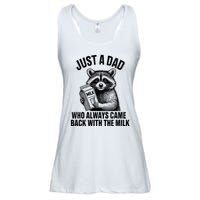 Funny Raccoon Just A Dad Who Always Came Back With The Milk Ladies Essential Flowy Tank