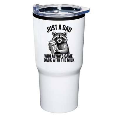 Funny Raccoon Just A Dad Who Always Came Back With The Milk Tumbler