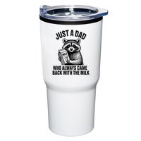 Funny Raccoon Just A Dad Who Always Came Back With The Milk Tumbler