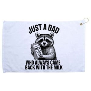 Funny Raccoon Just A Dad Who Always Came Back With The Milk Grommeted Golf Towel