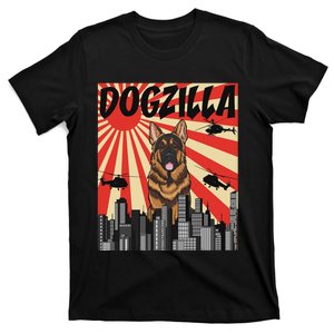 Funny Retro Japanese Dogzilla German Shepherd T-Shirt