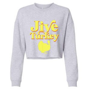 Funny Retro Jive Thanksgiving Turkey Cropped Pullover Crew