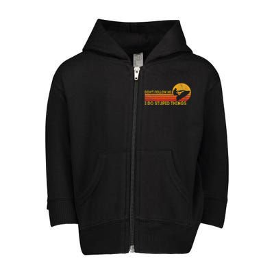 Funny Retro Jet Ski Jetski Jet skier Vintage Toddler Zip Fleece Hoodie