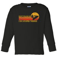 Funny Retro Jet Ski Jetski Jet skier Vintage Toddler Long Sleeve Shirt