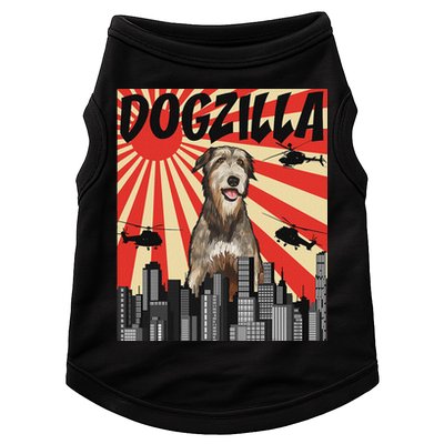 Funny Retro Japanese Dogzilla Irish Wolfhound Doggie Tank