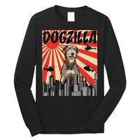 Funny Retro Japanese Dogzilla Irish Wolfhound Long Sleeve Shirt
