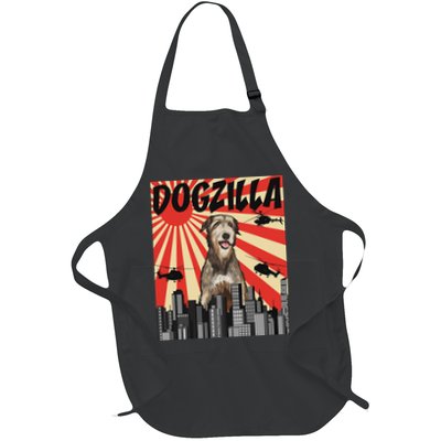 Funny Retro Japanese Dogzilla Irish Wolfhound Apron