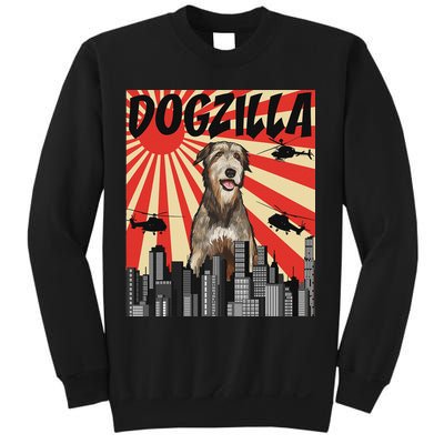 Funny Retro Japanese Dogzilla Irish Wolfhound Sweatshirt