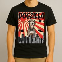 Funny Retro Japanese Dogzilla Irish Wolfhound T-Shirt