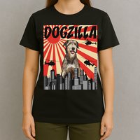 Funny Retro Japanese Dogzilla Irish Wolfhound T-Shirt