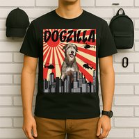 Funny Retro Japanese Dogzilla Irish Wolfhound T-Shirt