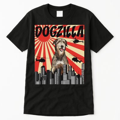 Funny Retro Japanese Dogzilla Irish Wolfhound Tall T-Shirt