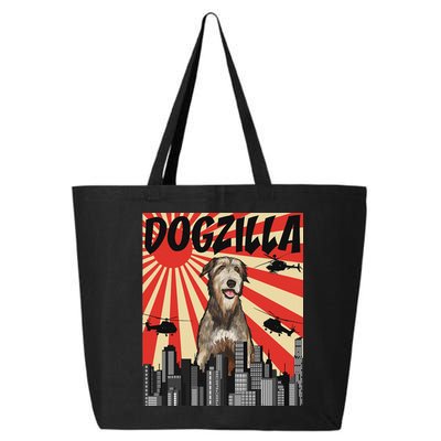 Funny Retro Japanese Dogzilla Irish Wolfhound 25L Jumbo Tote