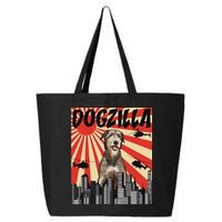 Funny Retro Japanese Dogzilla Irish Wolfhound 25L Jumbo Tote