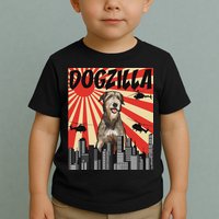 Funny Retro Japanese Dogzilla Irish Wolfhound Toddler T-Shirt