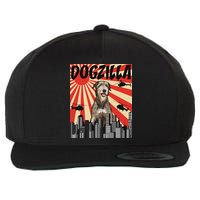 Funny Retro Japanese Dogzilla Irish Wolfhound Wool Snapback Cap
